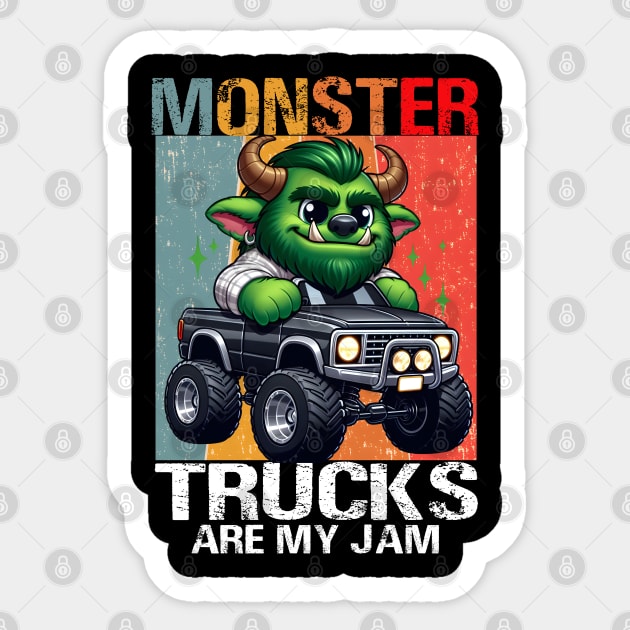 Monster Trucks Are My Jam Sticker by Teddy Club